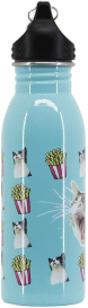 Oh My Pop! Angry Cat Garrafa de Água 500 ml, Turquesa - Preview