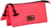 Capa do artigo Oh My Pop! Fucsia Neon Estojo Triplo Mesh, Rosa