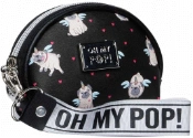Capa do artigo Oh My Pop! Pug Porta-moedas Oval, Preta