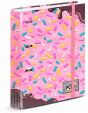 Oh My Pop! Sprinkles Pasta de 4 Anéis Papel Quadriculado, Rosa - Preview