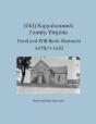 (Old) Rappahannock County, Virginia Deed And Will Book Abstracts 1678/9-1682 - Preview