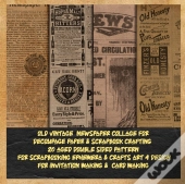 Old Vintage  Newspaper Collage For  Decoupage Paper & Scrapbook Crafting  20 Aged Double Sided Pattern  For Scrapbooking Ephemera & Crafts Art 4 Design  For Invitation Making &  Card Making