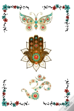 Capa do artigo Om Hamsa Butterfly Design Lined Notebook