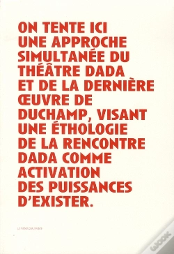 Capa do artigo On Tente Ici Une Approche Simultanée Du Théâtre Dada Et De La Dernière Oeuvre De Duchamp, Visant Une Éthologie De La Rencontre Dada Comme Activation Des Puissances D'Exister