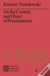 Capa do artigo On The Content And Object Of Presentations