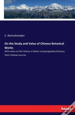 Capa do artigo On The Study And Value Of Chinese Botanical Works