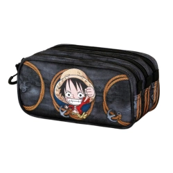 Capa do artigo One Piece Ropes Estojo para Lápis Completo Triplo, Preta