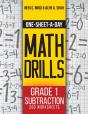 One-Sheet-A-Day Math Drills: Grade 1 Subtraction - 200 Worksheets (Book 2 Of 24) - Preview