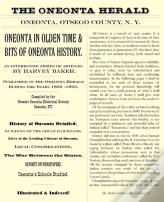 Oneonta In Olden Time & Bits Of Oneonta History