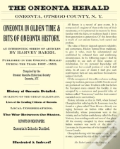 Oneonta In Olden Time & Bits Of Oneonta History