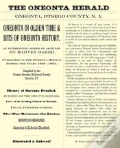 Capa do artigo Oneonta In Olden Time & Bits Of Oneonta History