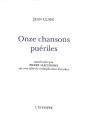 Onze Chansons Puériles : Numérotées Par Piere Alechinsky Sur Une Table De Multiplication D'Écolier - Preview