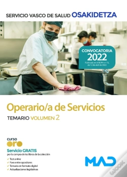 Capa do artigo Operario/A De Servicios De Osakidetza-Servicio Vasco De Salud. Temario Volumen 2