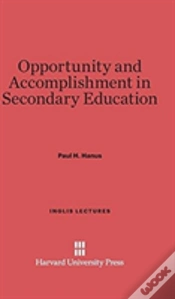 Capa do artigo Opportunity And Accomplishment In Secondary Education