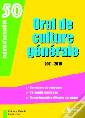 Capa do artigo Oral De Culture Generale 2016-2017 Sujets D