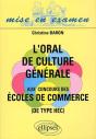 Oral De Culture Générale Aux Concours Des Écoles De Commerce (L') - Preview