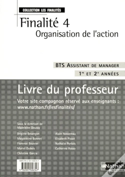 Capa do artigo Organisation De L'Action Bts - Finalite 4 - Bts Assistant De Manager ( S Finalites) - Professeur - 2