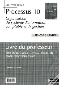 Capa do artigo Organisation Du Système D'Information Comptable Et De Gestion ; Bts Cgo ; 1re Année ; Livre Du Professeur
