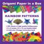 Origami Paper In A Box - Rainbow Patterns - Preview