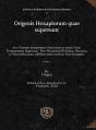 Origenis Hexaplorum Quae Supersunt (Vol 1) - Preview