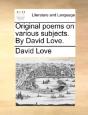 Original Poems On Various Subjects. By D - Preview