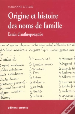 Capa do artigo Origines Et Histoire Des Noms De Famille