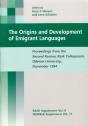 Origins And Development Of Emigrant Languages - Preview