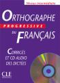 Orthographe Progressive Du Francais ; Niveau Intermediaire ; Corriges Et Cd Audio Des Dictees - Preview