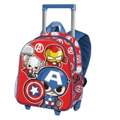 Capa do artigo Os Vingadores Impact Mochila 3D com Rodas Pequena, Vermelha