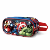 Capa do artigo Os Vingadores Superhero Estojo Duplo 3D, Azul