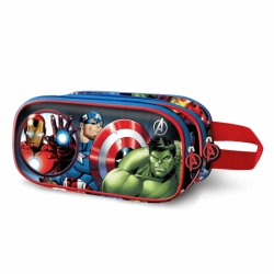 Capa do artigo Os Vingadores Superhero Estojo Duplo 3D, Azul