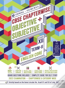 Capa do artigo Oswal-Gurukul English Core Chapterwise Objective + Subjective For Cbse Class 12 Term 2 Exam