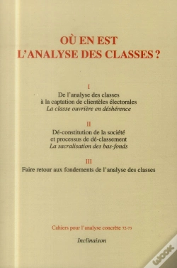 Capa do artigo Ou En Est L'Analyse Des Classes?