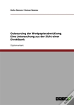 Capa do artigo Outsourcing Der Wertpapierabwicklung. Eine Untersuchung Aus Der Sicht Einer Direktbank
