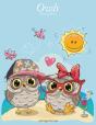 Owls Coloring Book 2 - Preview