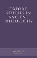 Oxford Studies In Ancient Philosophy, Volume 60