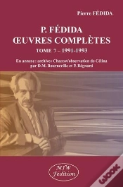 Capa do artigo P. Fédida Oeuvres Complètes Tome 7 : 1991-1993