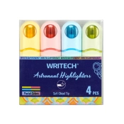 Capa do artigo Pack 4 Sublinhadores Writech Astronaut Pastel