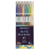 Capa do artigo Pack 6 Marcadores 2 Pontas Writech Pastel