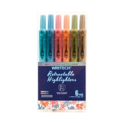 Capa do artigo Pack 6 Sublinhadores Writech Retrátil Vintage