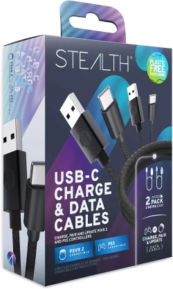 Capa do artigo Dual Pack Stealth USB-C Cable - Charging and Data (Licensed for PSVR2 and PS5)