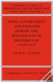 Capa do artigo Papal Government And England During The Pontificate Of Honorius Iii (1216â€“1227)