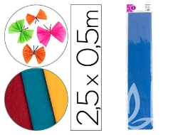 Capa do artigo Papel crepe em celofane liderpapel 50 cm x 2,5 m azul-marinho classico