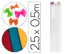 Capa do artigo Papel crepe em celofane liderpapel 50 cm x 2,5 m branco classico