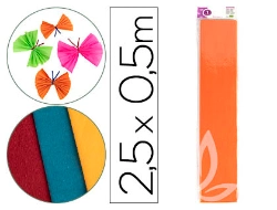 Capa do artigo Papel crepe em celofane liderpapel 50 cm x 2,5 m laranja classico