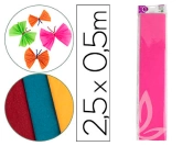 Capa do artigo Papel crepe em celofane liderpapel 50 cm x 2,5 m rosa forte classico