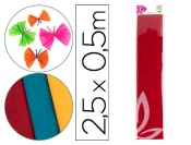 Capa do artigo Papel crepe em celofane liderpapel 50 cm x 2,5 m vermelho classico