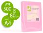 Papel de Cor A4 Q-Connect - Cor de Rosa. 500 folhas - Preview