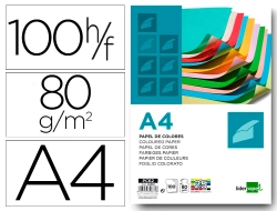 Capa do artigo Papel de cor liderpapel din a4 80 gr pack de 100 folhas 25 cores sortidas