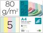Papel de Cor Liderpapel Din A4 80 gr Pack de 500, 100 Folhas por Cores Sortidas - Preview